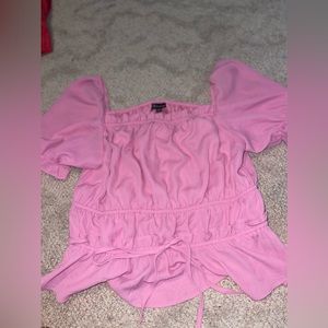 Pink ruched top